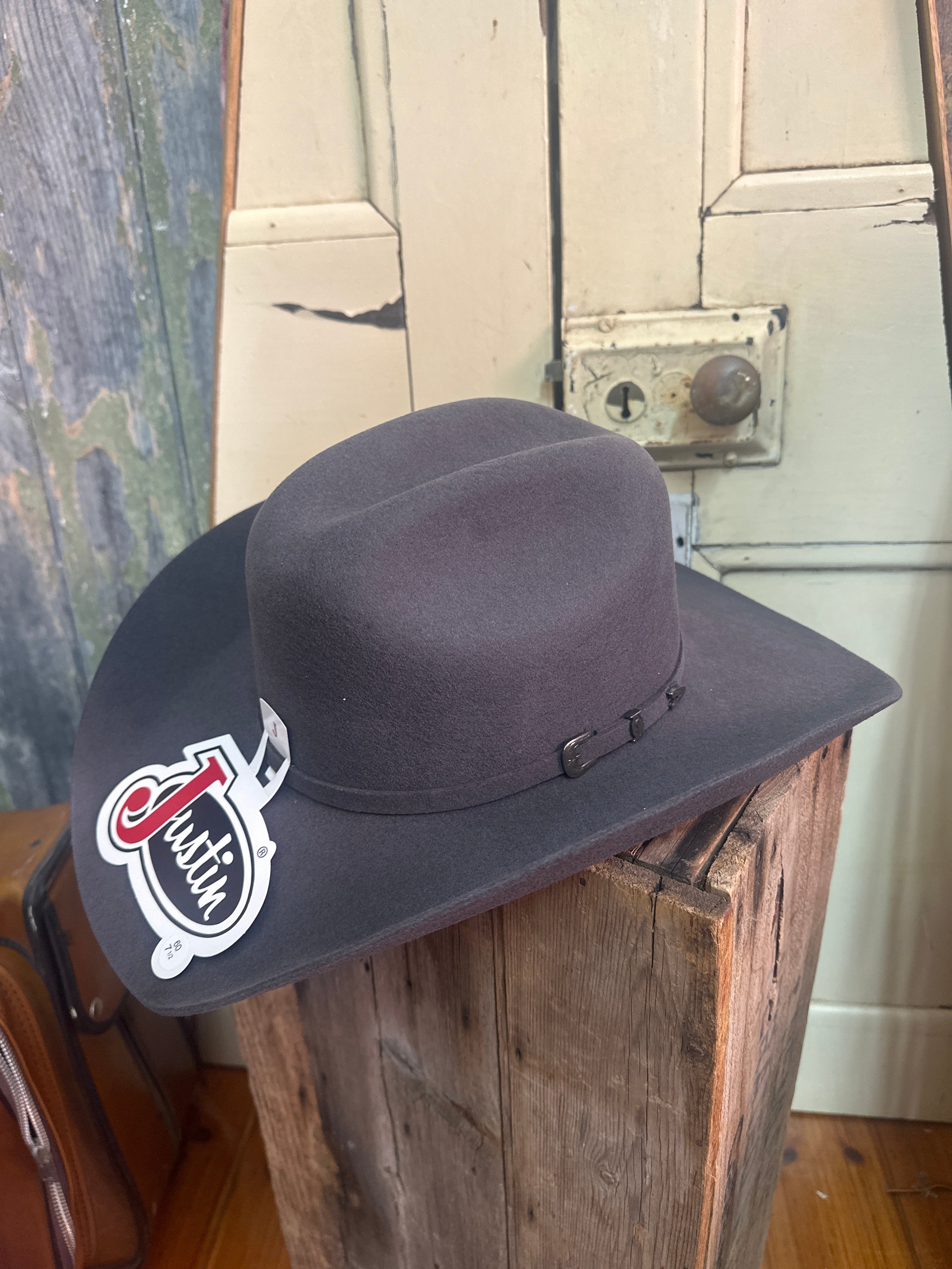 Justin Denton Wool Cowboy Hat Smoke