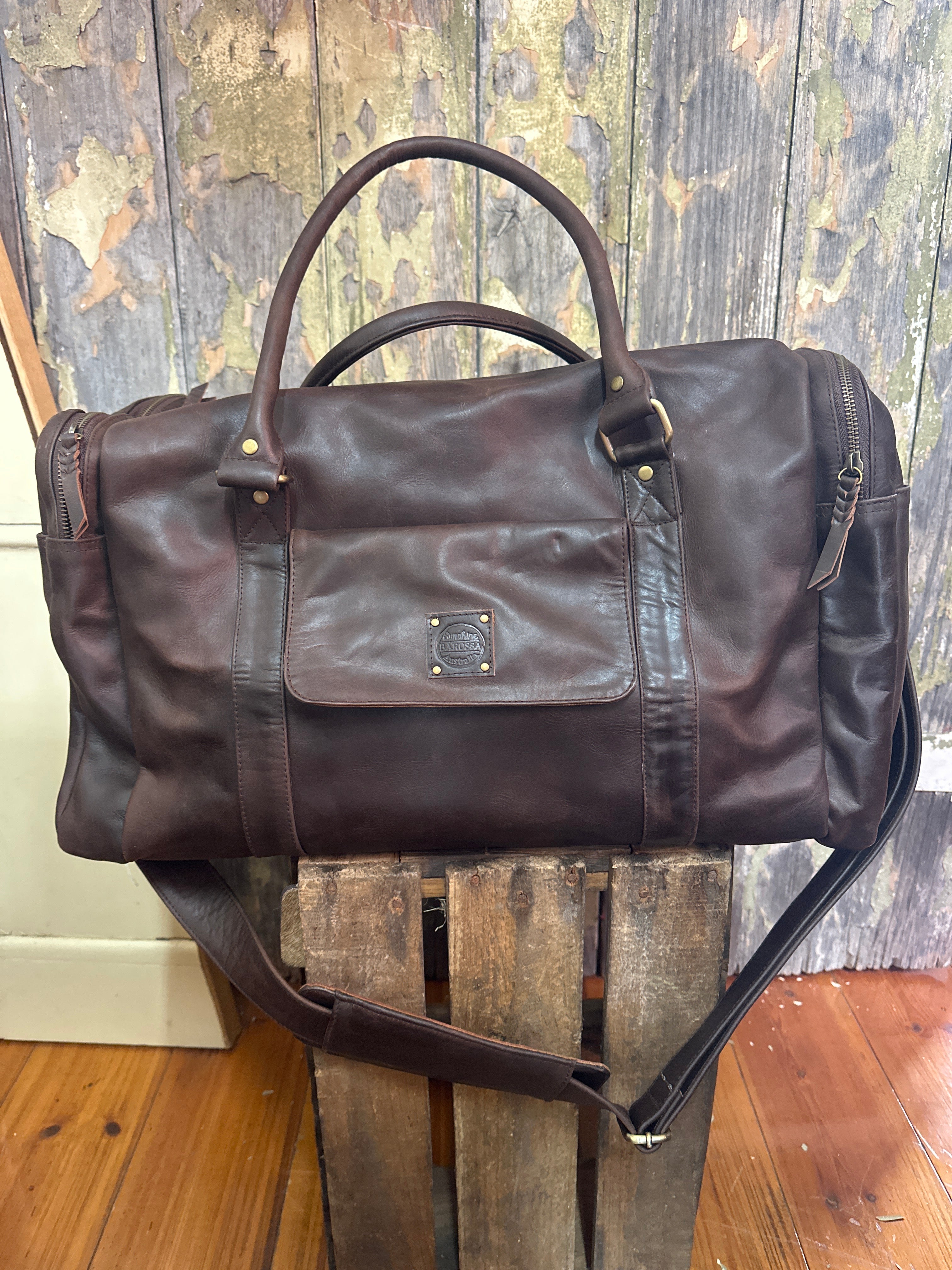 Sunshine Barossa Vintage Leather Duffle Bag