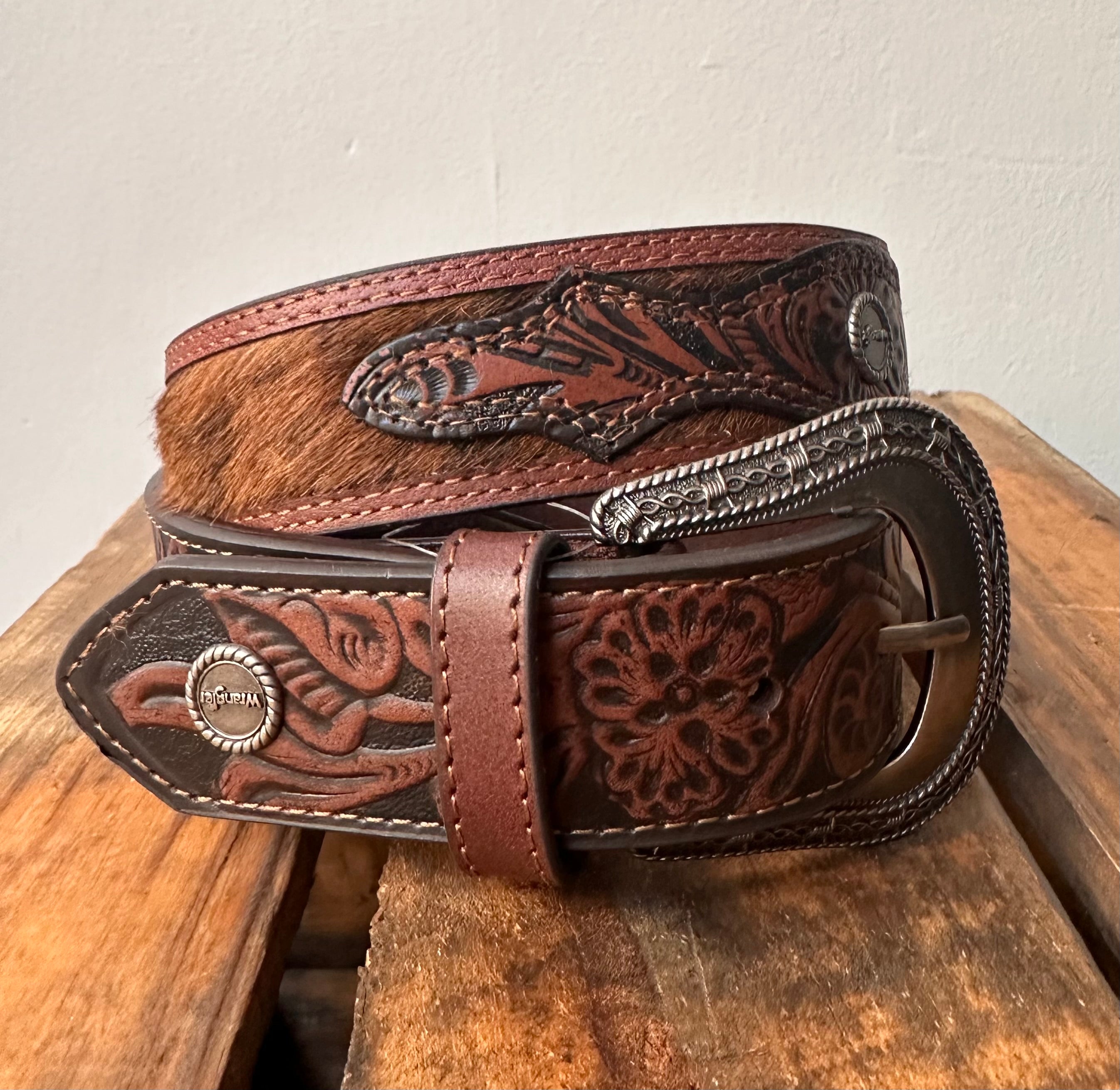 Wrangler Clarke Belt Dark Tan