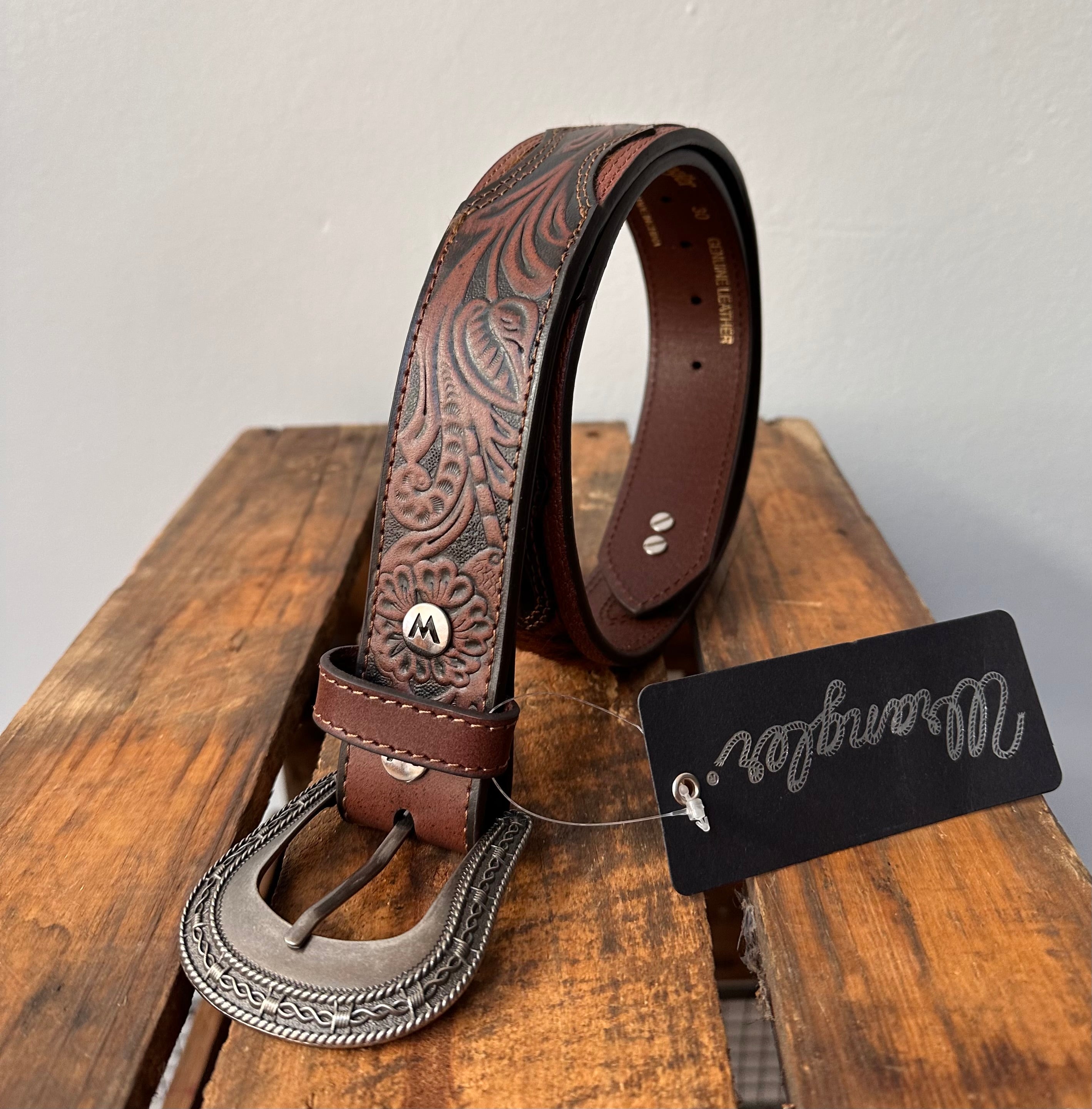 Wrangler Clarke Belt Dark Tan