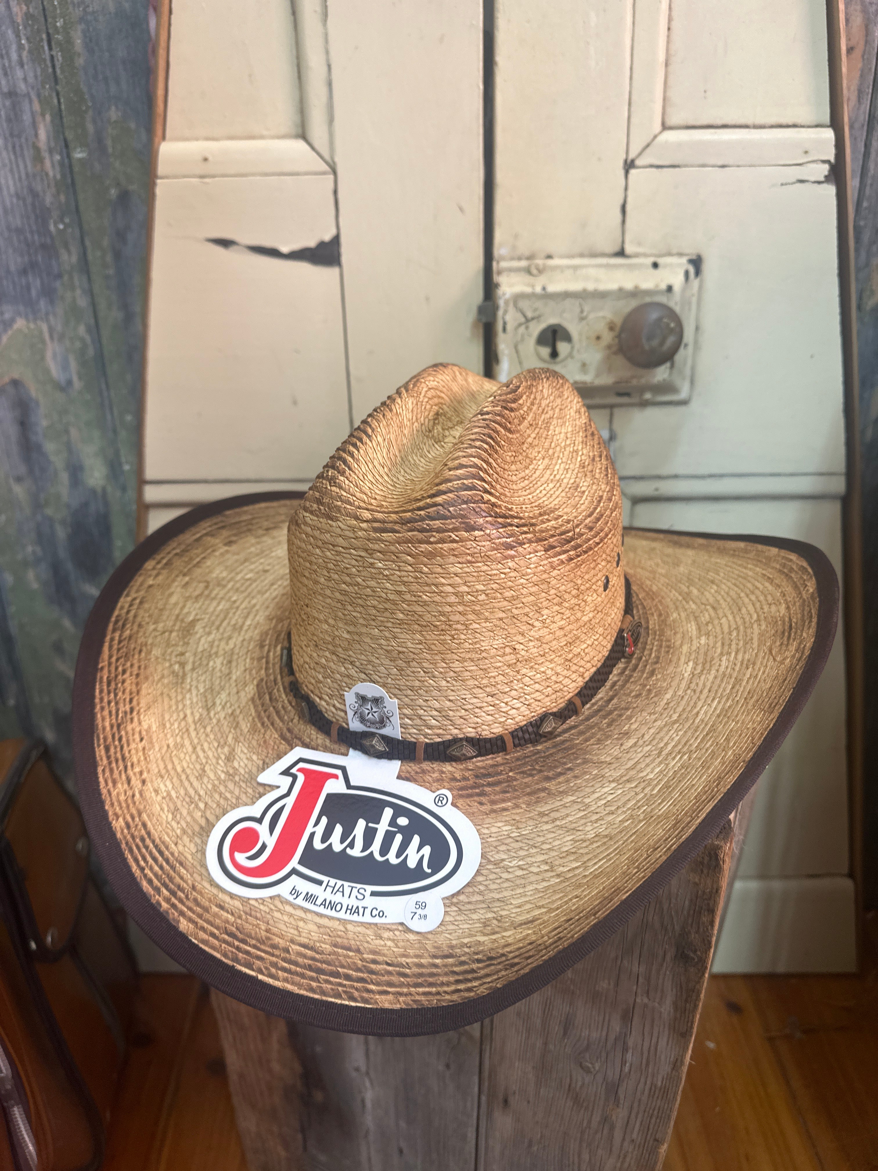 Justin Trigger Palm Straw Hat