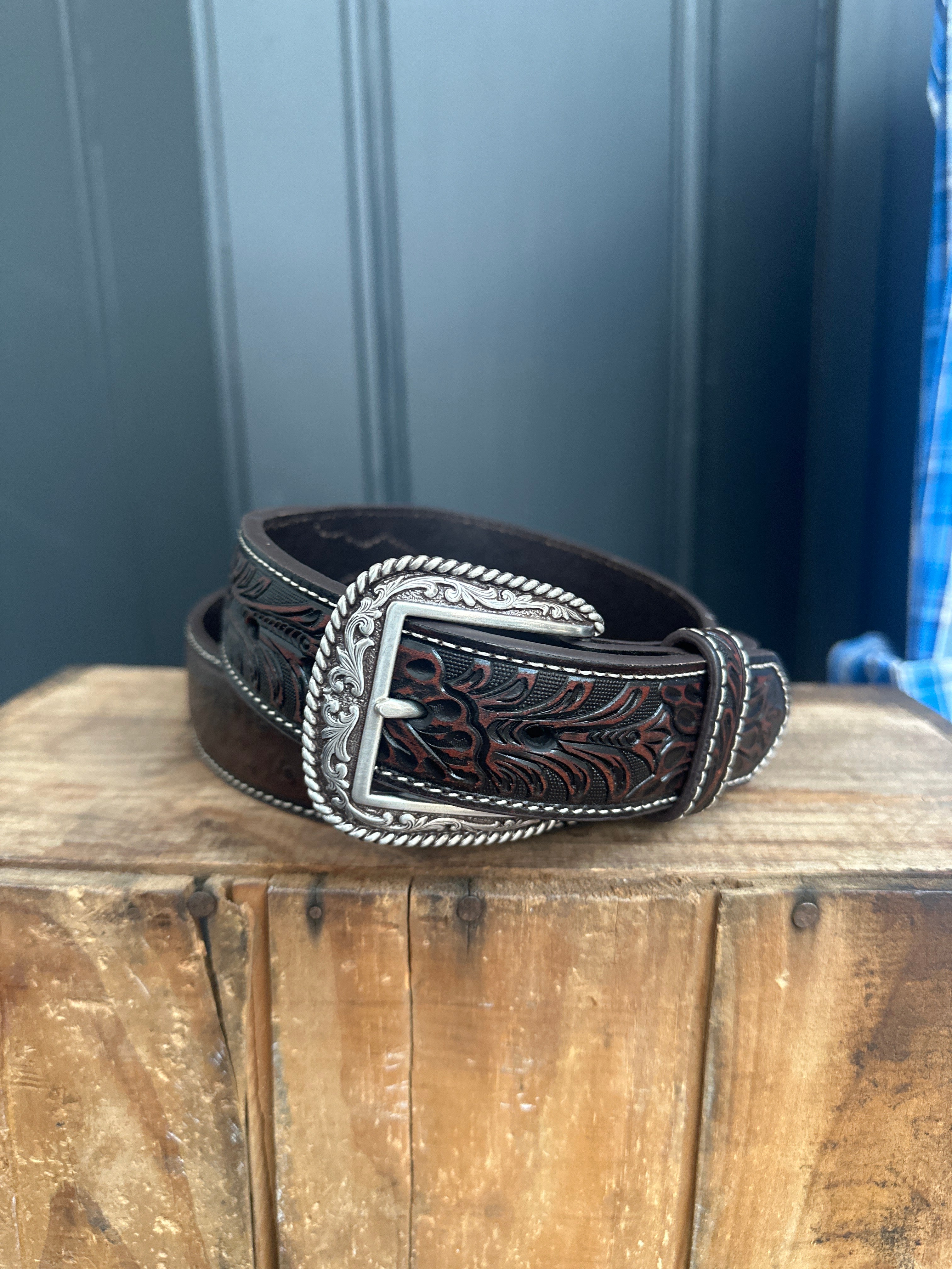Ariat Two Tone Ostrich Belt