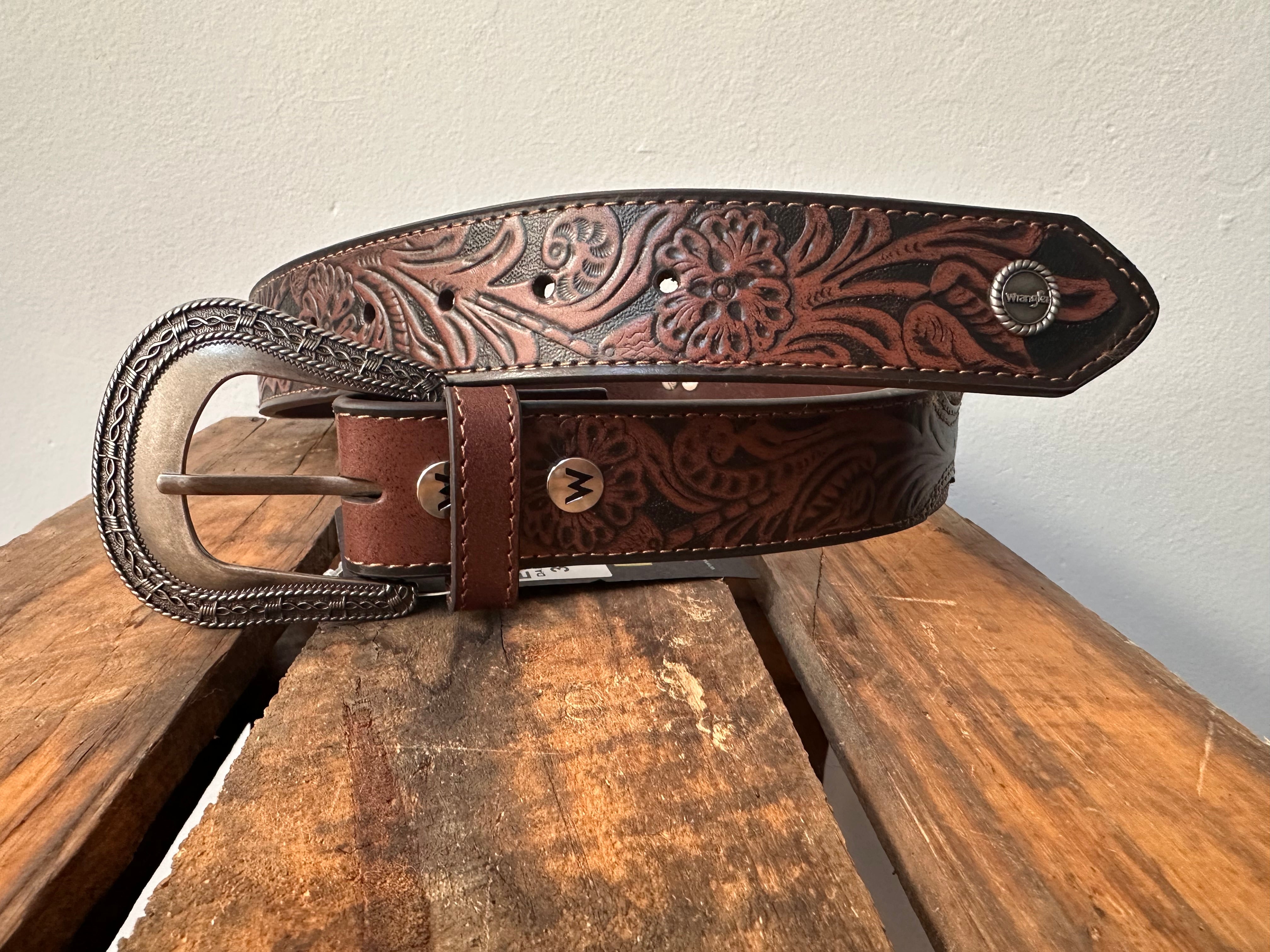 Wrangler Clarke Belt Dark Tan