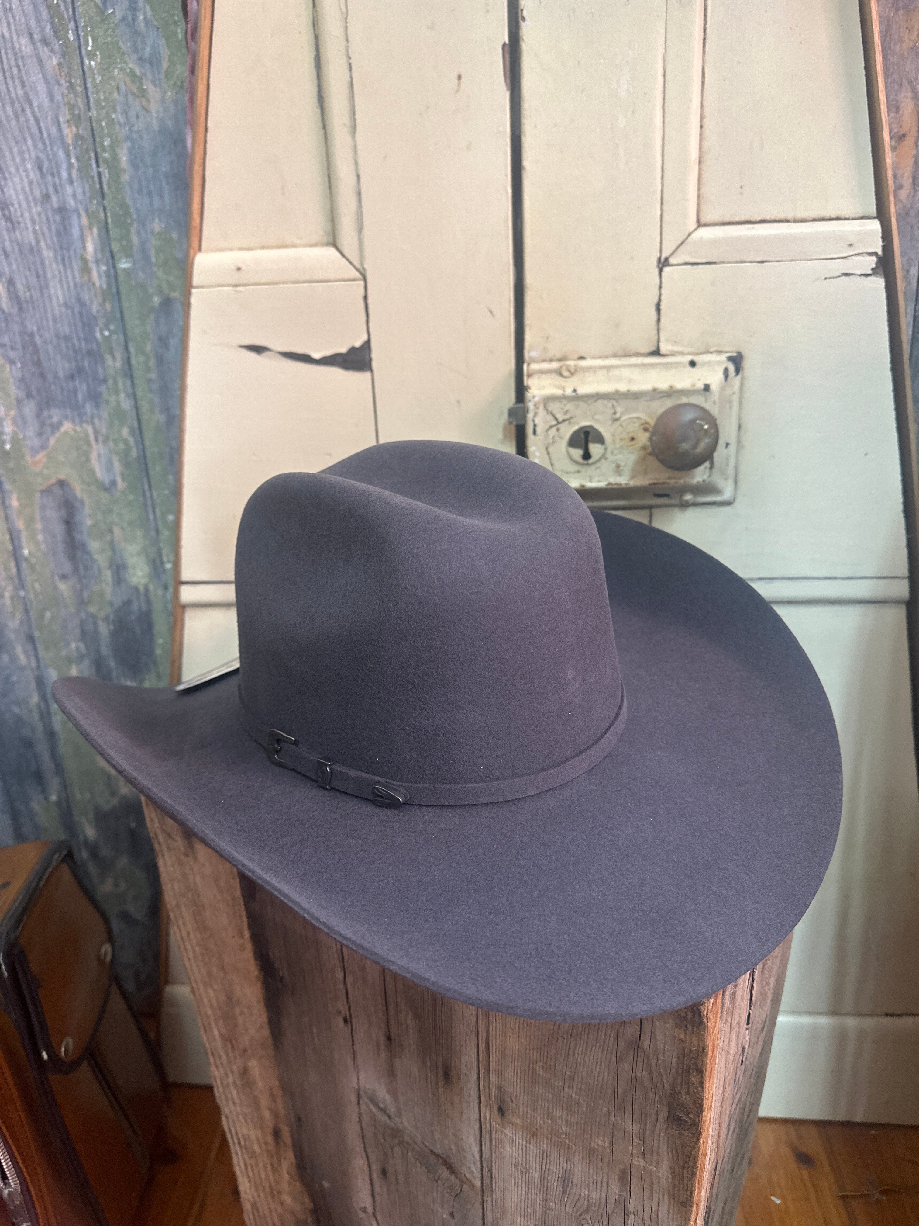 Justin Denton Wool Cowboy Hat Smoke
