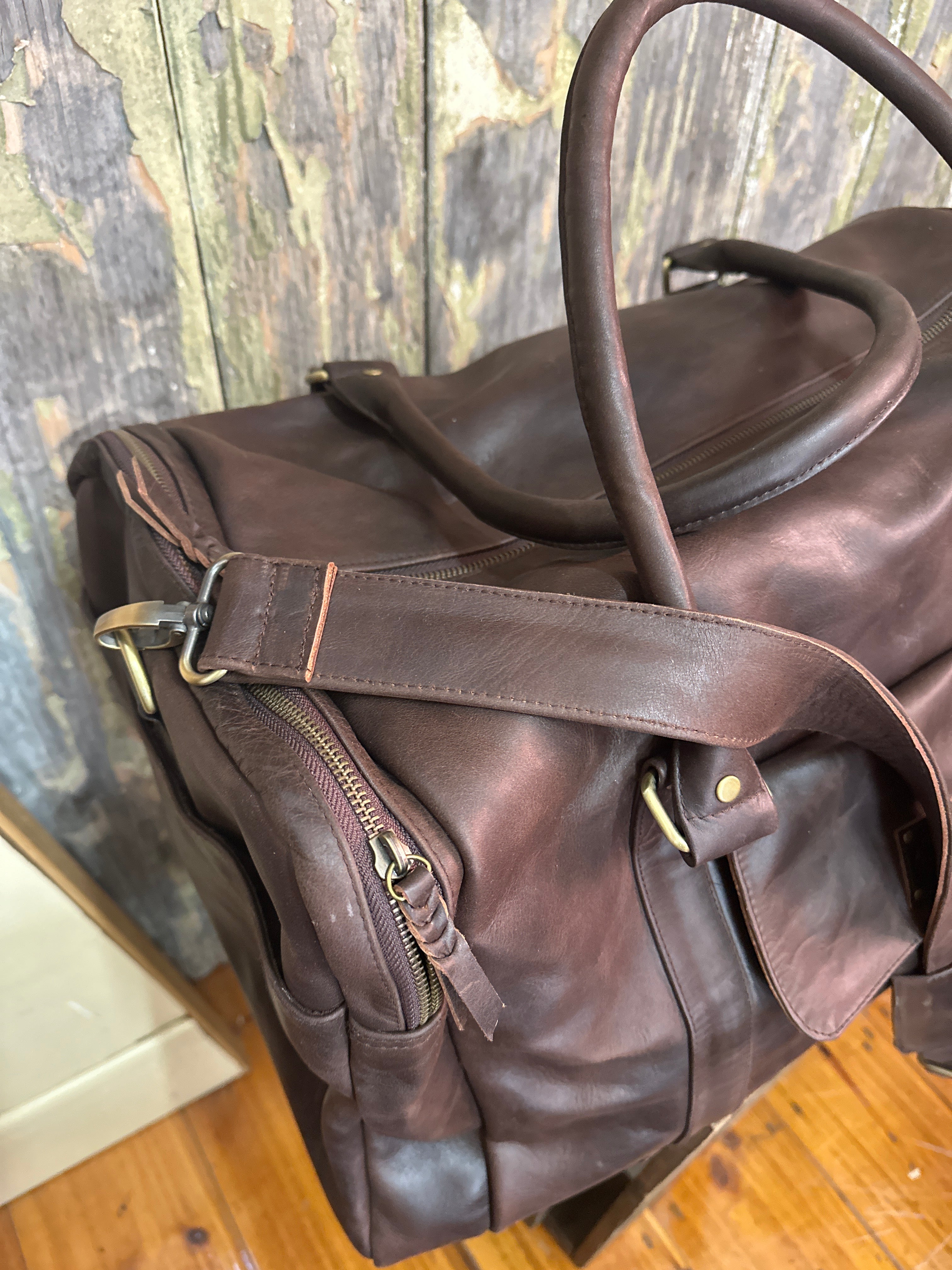 Sunshine Barossa Vintage Leather Duffle Bag