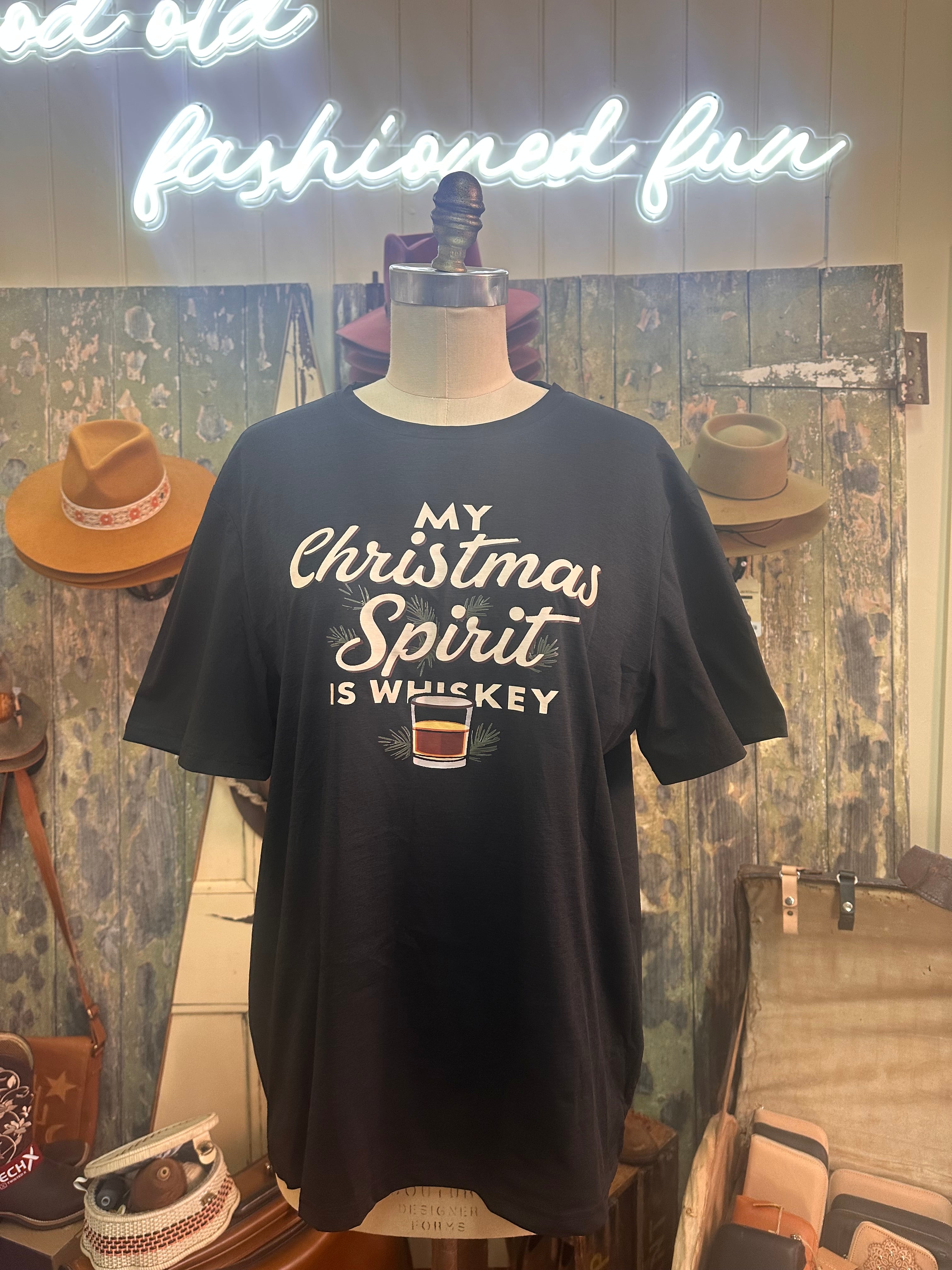 My Christmas Spirit is Whiskey T.Shirt