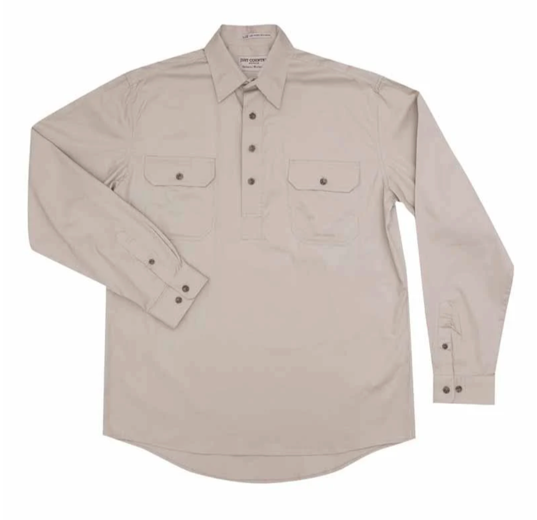 Just Country Cameron Half Button Work Shirt