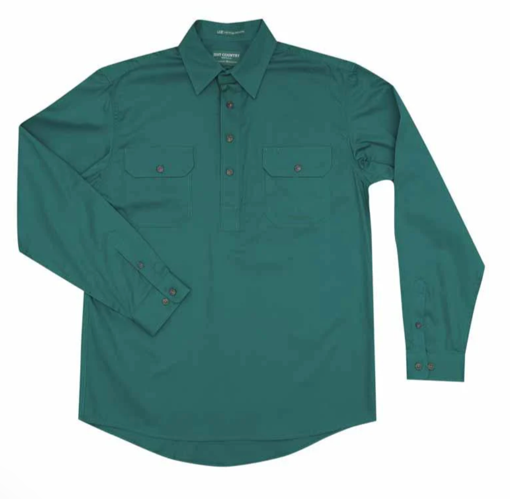 Just Country Cameron Half Button Work Shirt