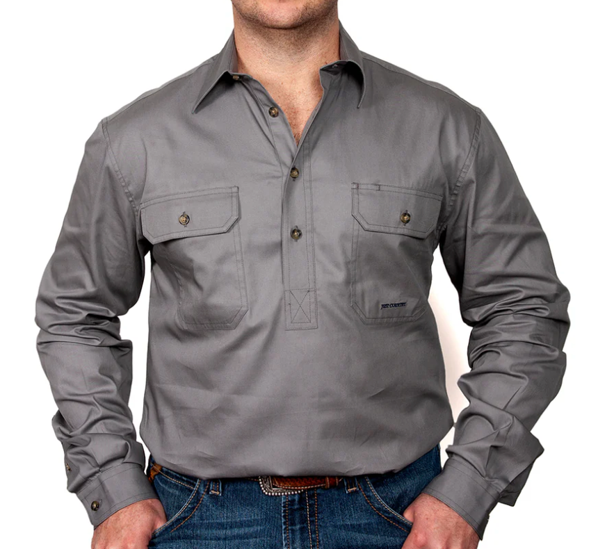 Just Country Cameron Half Button Work Shirt