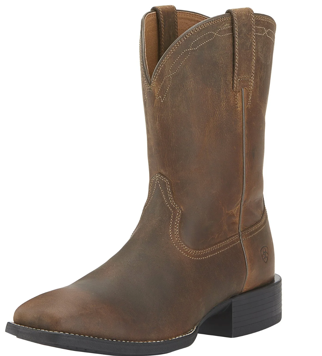 ARIAT HERITAGE ROPER WST POWDER BROWN EVERYDAY BOOT