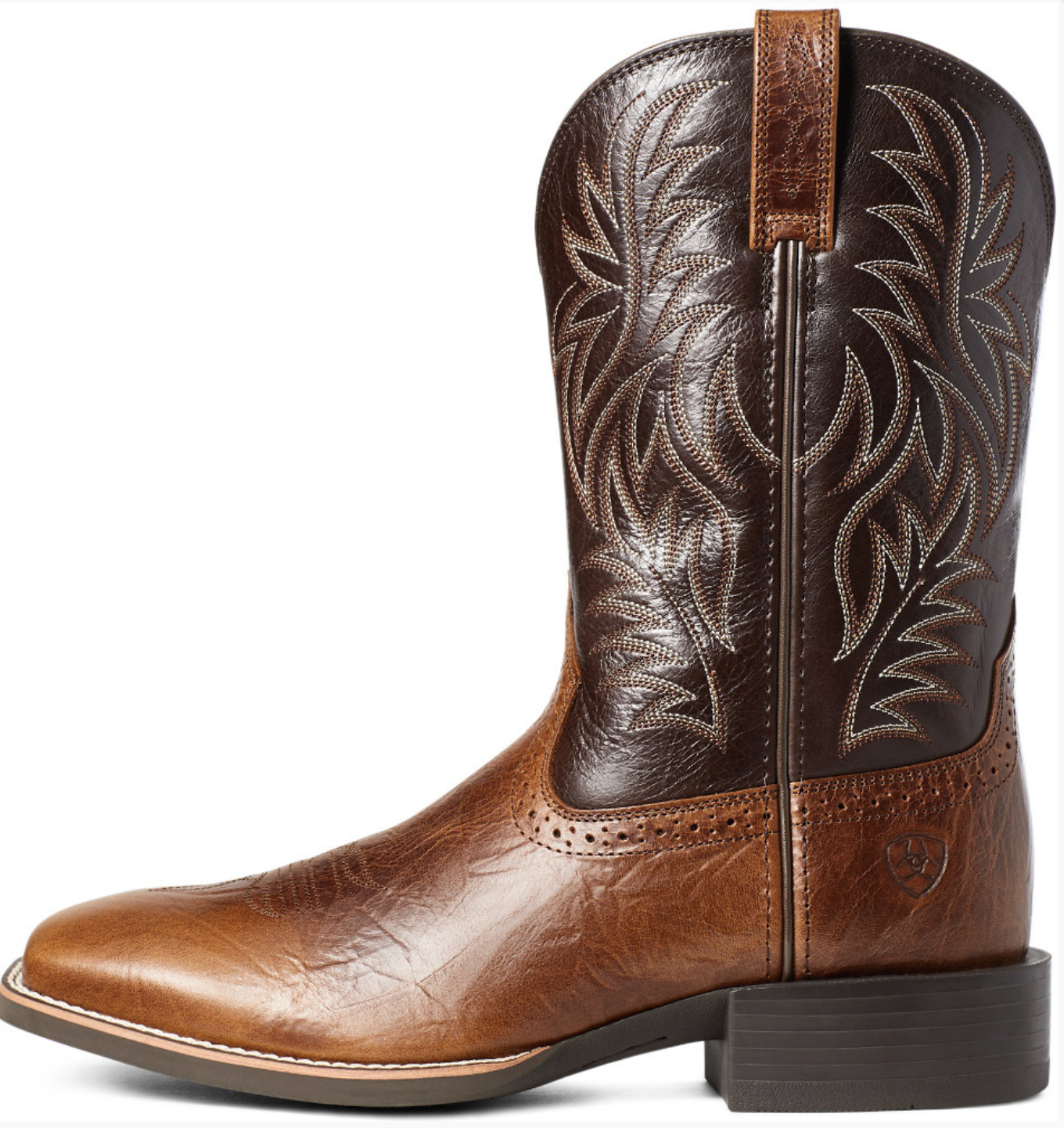 ARIAT SPORT WESTERN WIDE SQUARE TOE PEANUT BUTTER COWBOY BOOT