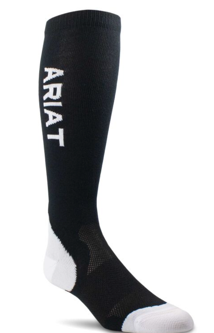 ARIAT ARIATTEK PERFORMANCE SOCKS BLACK / WHITE