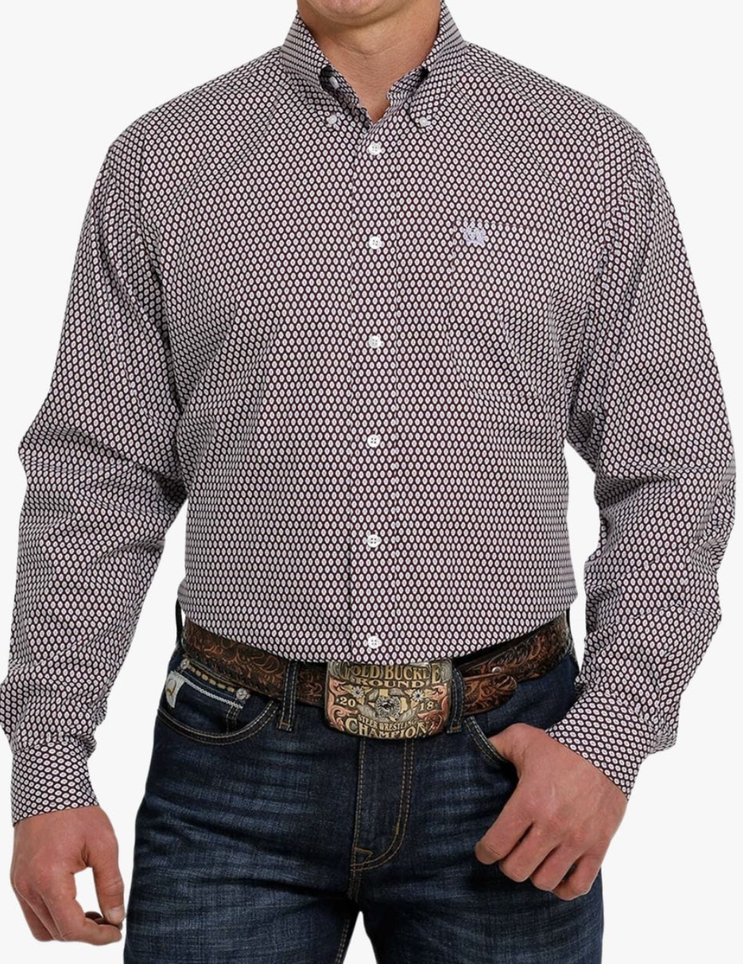 Cinch Purples Pattern Detail Shirt MTW1105482