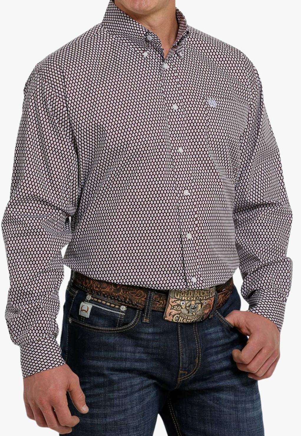 Cinch Purples Pattern Detail Shirt MTW1105482