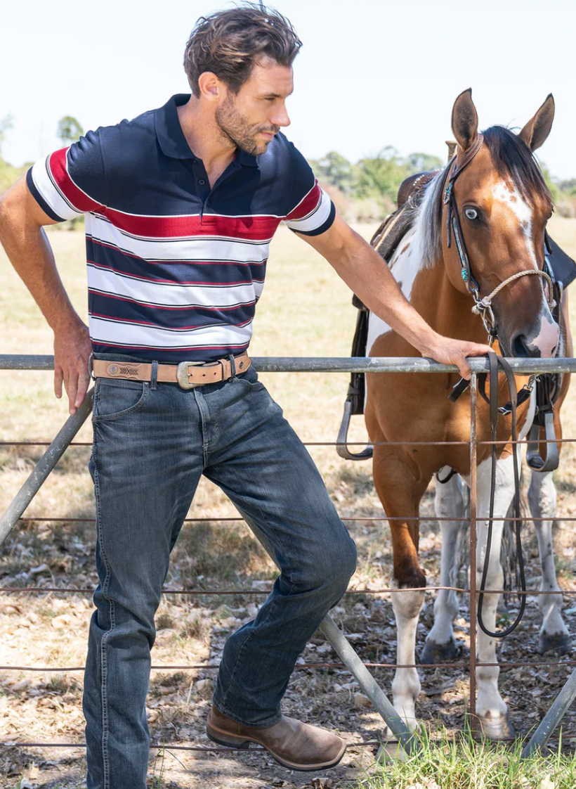 Wrangler Mens Dion 1 Pocket Short Sleeve Polo