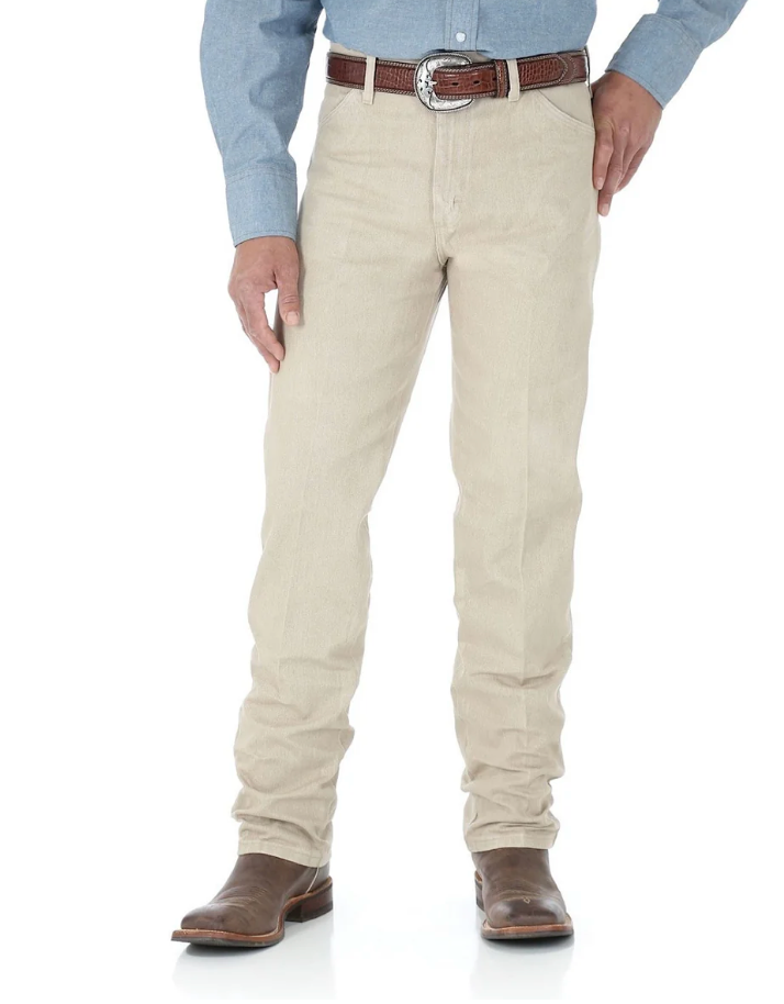 Wrangler Mens Original Fit Jean Prewashed Tan