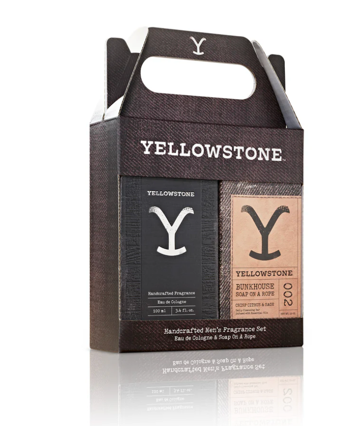 TRU WESTERN MNS YELLOWSTONE GIFT SET FOR HIM - YELLOWSTONE COLOGNE/BUNKHOUSE SOAP