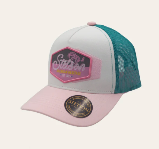 Stetson Kids Bronco Trucker Cap Pink